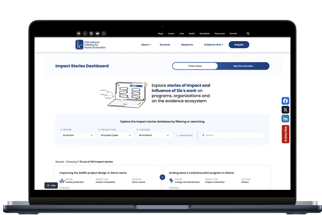3ie Impact Stories Dashboad Thumbnail