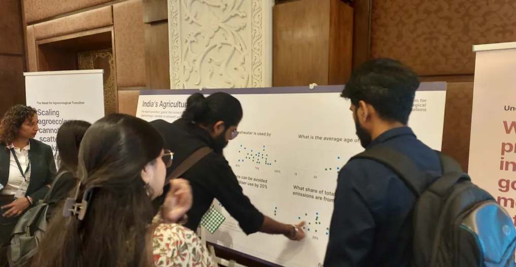 Attendees marking answers on the Perception Quiz.
